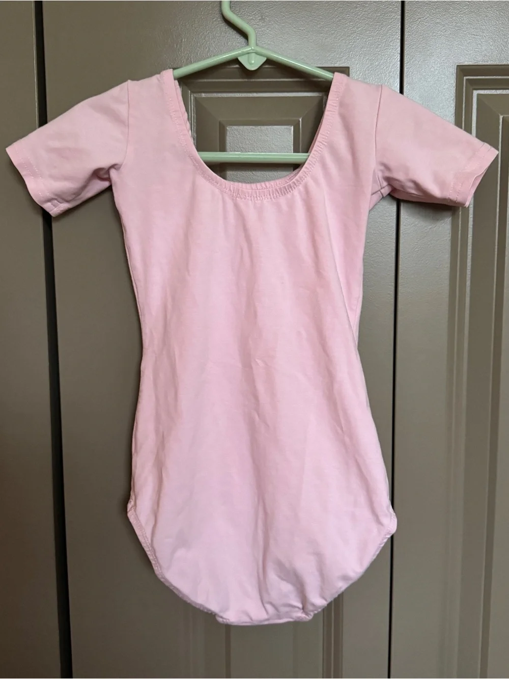 Girls' Pink Short-Sleeve One-Piece Leotard 90cm